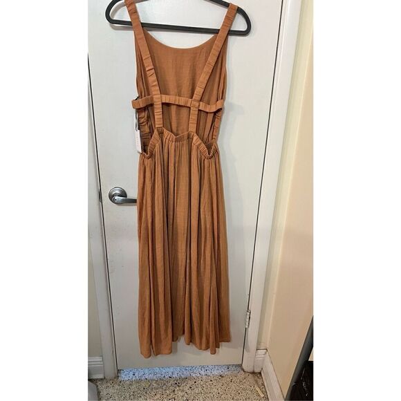 1. State Tan Large Smock Dress Womens Size L New Beautiful - Picture 6 of 12